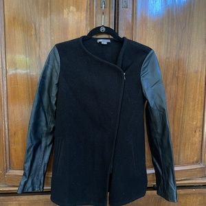 Vince Leather And Wool Jacket Xs